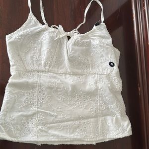 Abercrombie and Fitch White Lace Cami Size XS NWT